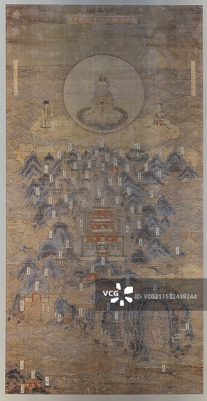 补怛洛迦山圣境图 元 日本长野定胜寺藏 浙江省博物馆之江馆图片素材
