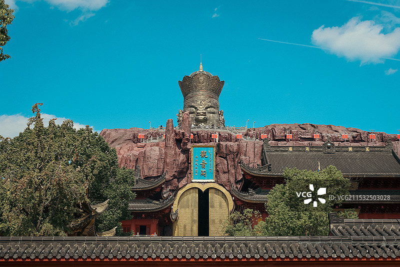 东林寺的观音阁图片素材