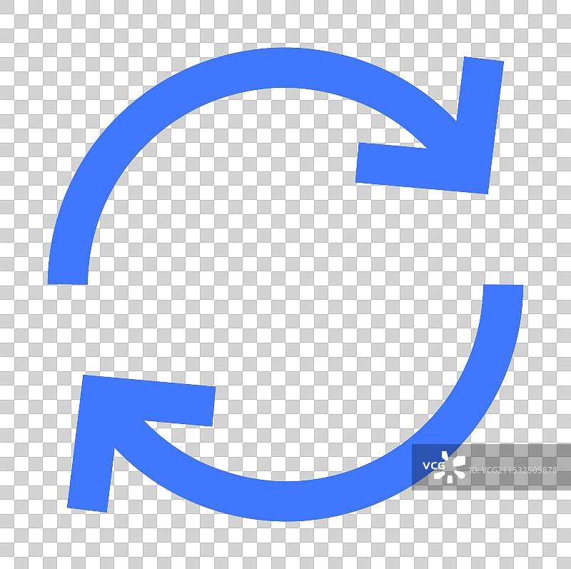 蓝色圆形箭头表示图片素材
