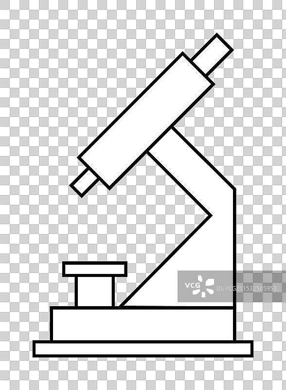 线条艺术显微镜象征科学图片素材