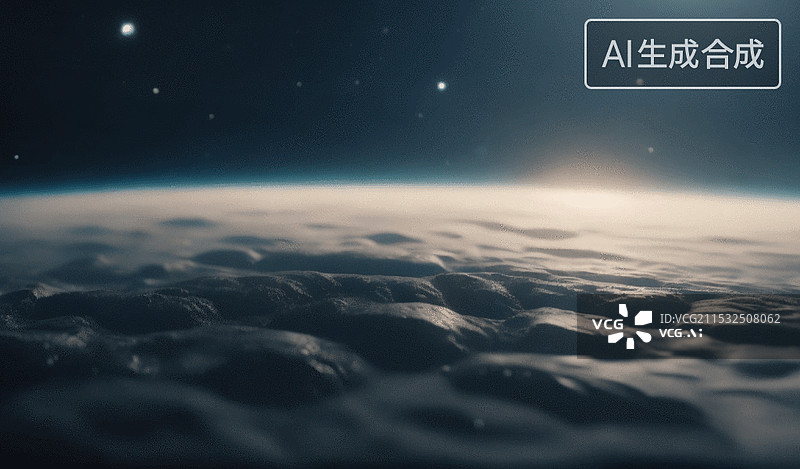 【AI数字艺术】太空视角下的地球图片素材