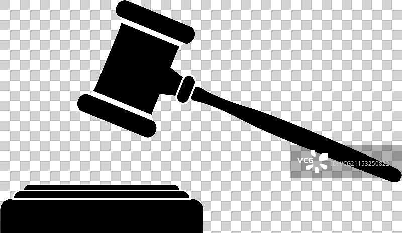 法官的槌子，法律标志，正义法则标志图片素材