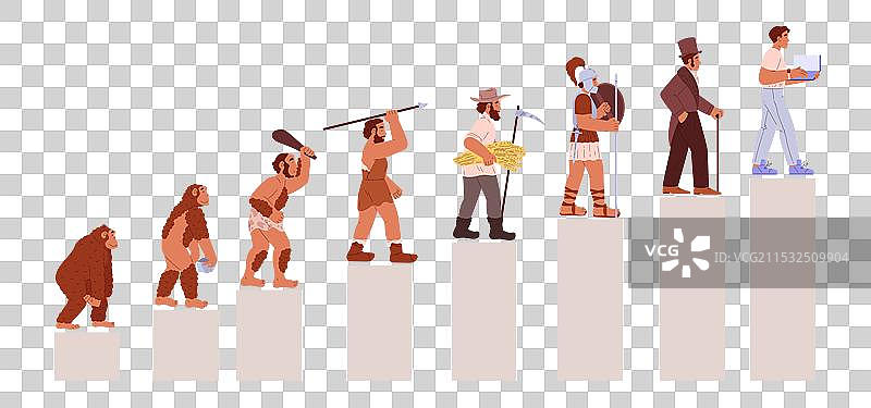 人类进化的追溯图片素材