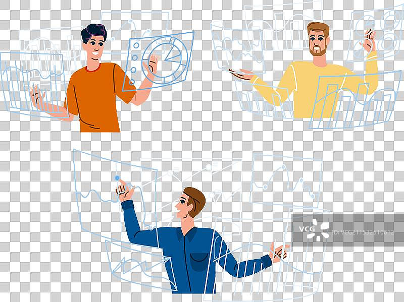 图表中的男性图形图片素材