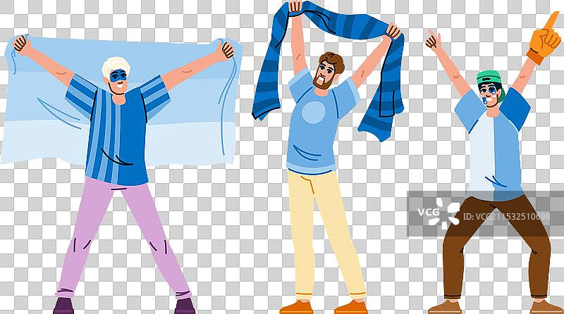 热爱足球的男性球迷图片素材