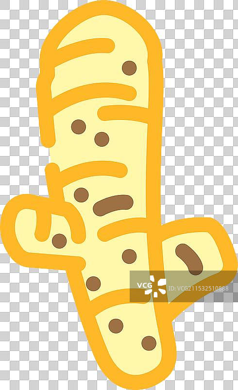 姜黄根阿育吠陀草药彩色图标图片素材