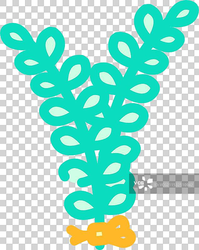 辣木叶 阿育吠陀草药 彩色图标图片素材