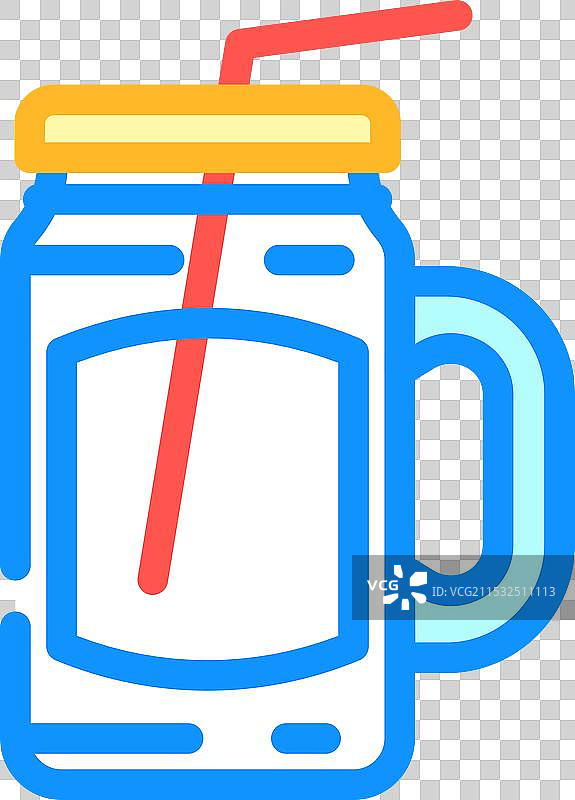 梅森罐玻璃包装颜色图标图片素材