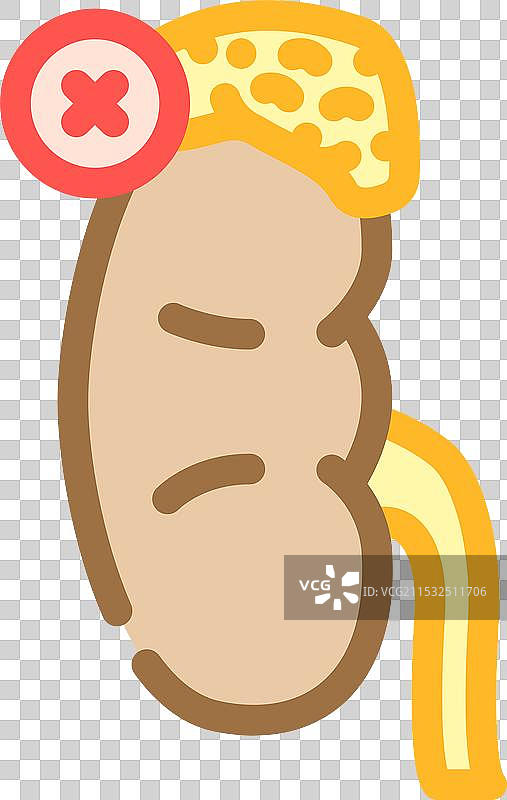 肾上腺切除手术彩色图标图片素材