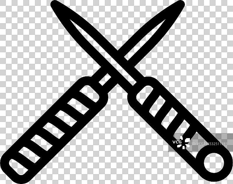 交叉针灸针线条图标图片素材