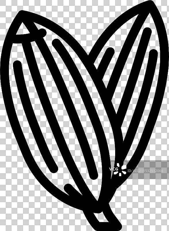 茴香种子阿育吠陀草药线条图标图片素材