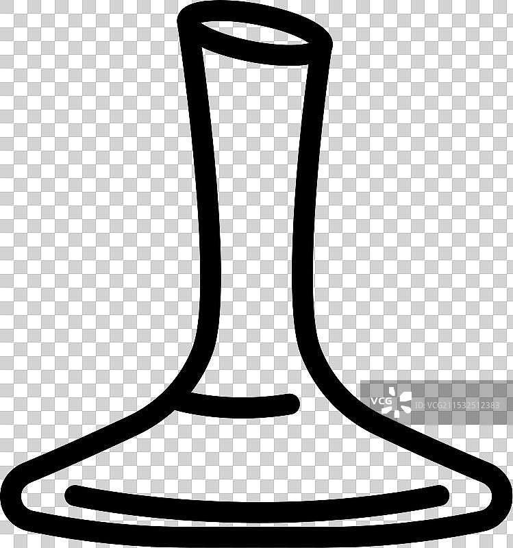 酒壶玻璃包装线条图标图片素材