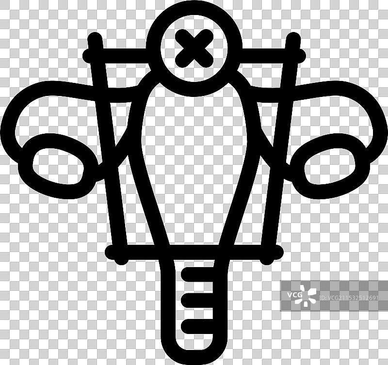 子宫切除手术线条图标图片素材