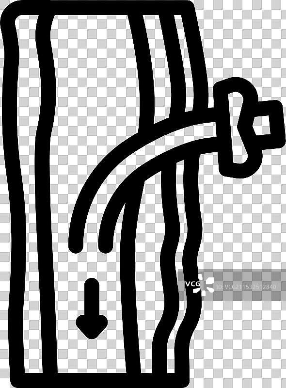 气管切开手术线条图标图片素材