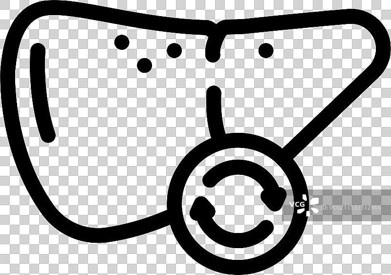 肝脏移植手术线条图标图片素材