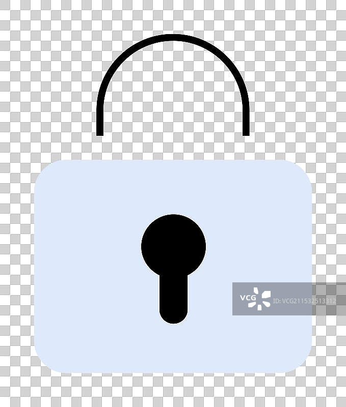 浅蓝色和黑色的简单挂锁图片素材