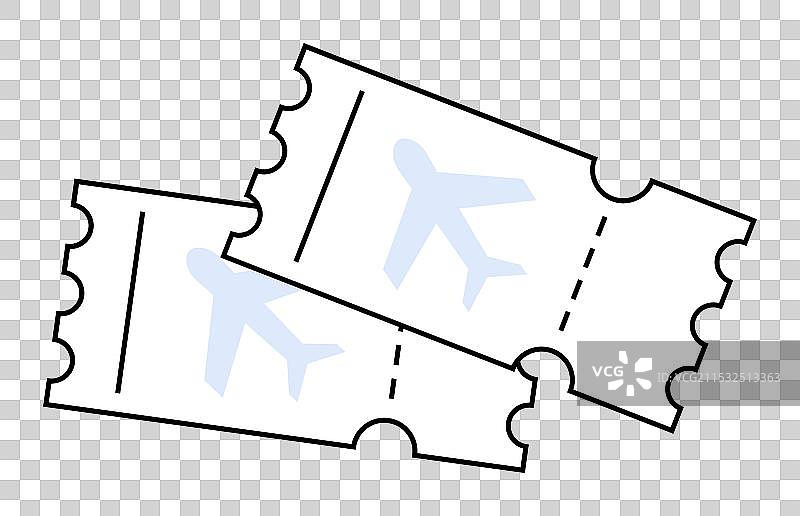 两张极简风格的飞机登机牌图片素材