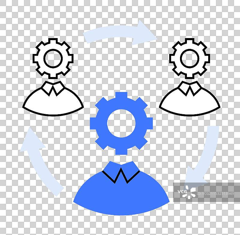 商业合作策略相互关联图片素材