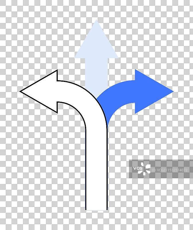 箭头指示牌显示方向 - 左转 前进图片素材