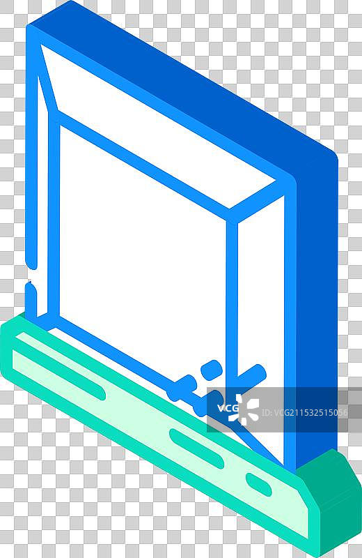 立体图标的玻璃包装盒图片素材