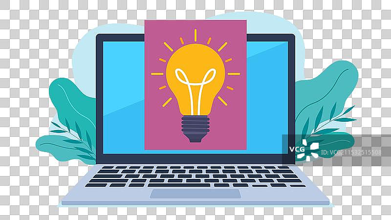 笔记本电脑屏幕上显示着一份紫色文件图片素材