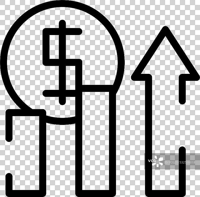 圆角笔画的利润图标图片素材