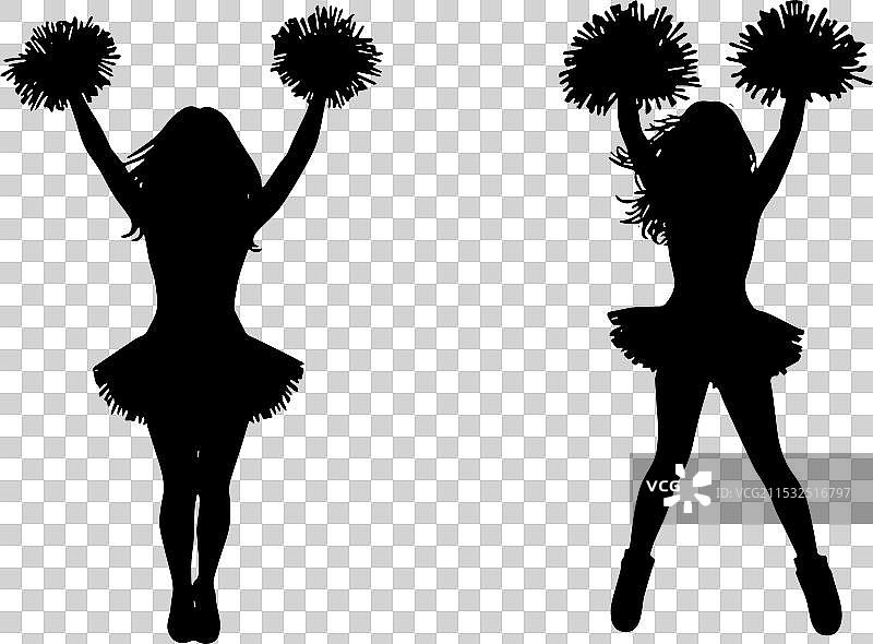 拿着彩球的啦啦队员图片素材