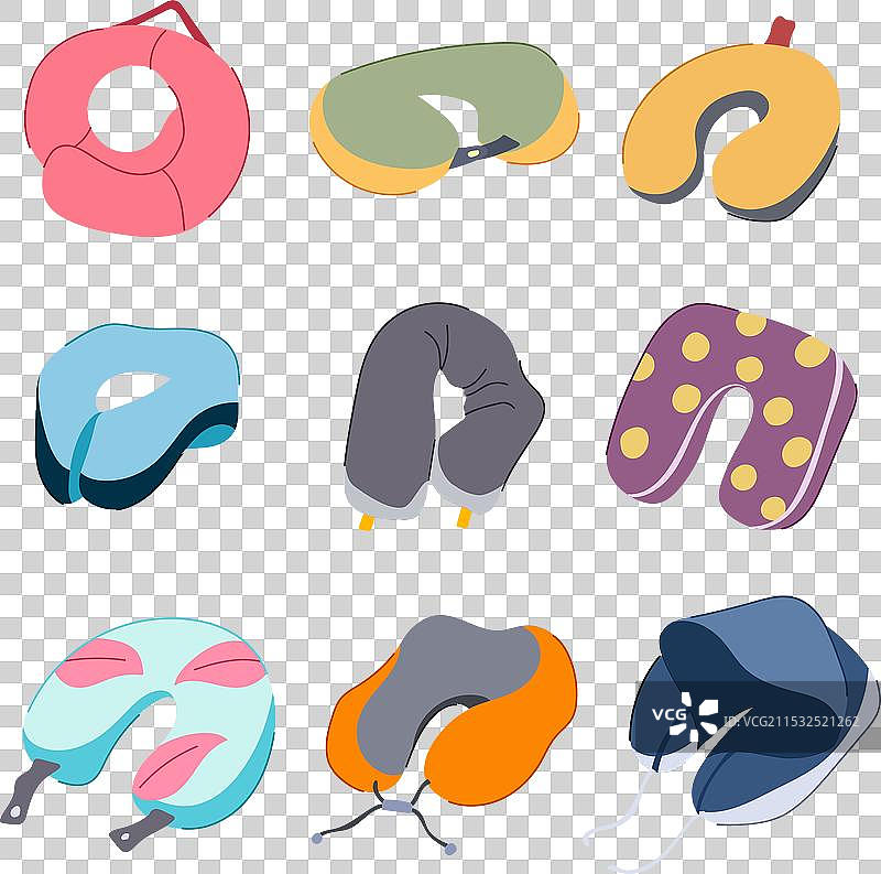 卡通飞机枕头套装图片素材