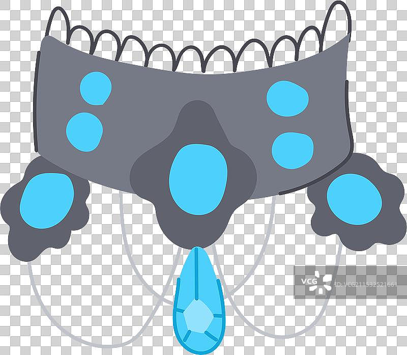 女性卡通风格的项圈珠宝图片素材