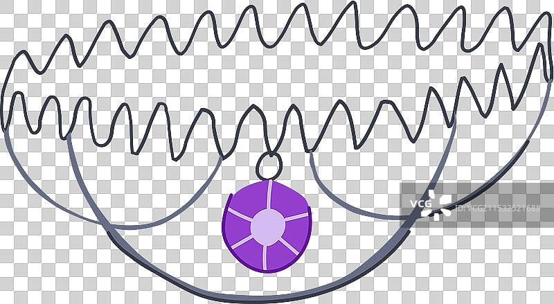 现代女性卡通风格的颈圈图片素材