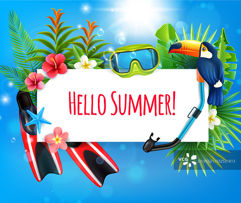 热带天堂夏季假期写实风景图片素材