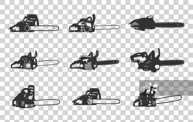 链锯 SVG 链锯轮廓 链锯图标图片素材