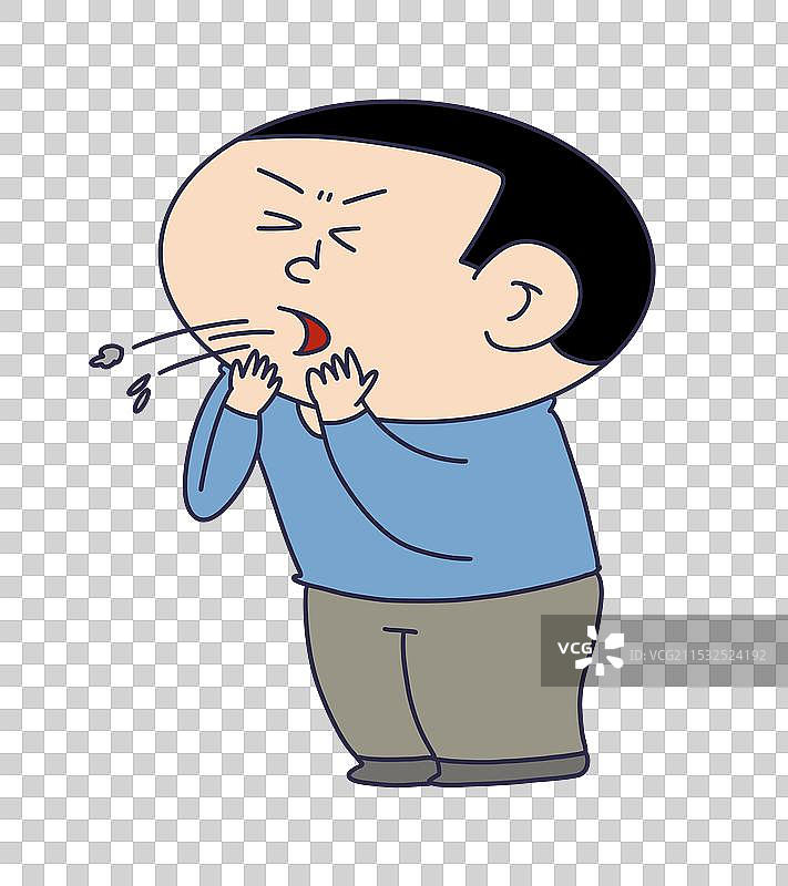 咳嗽喷嚏感冒的人物图片素材