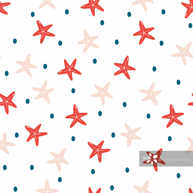 可爱海星无缝图案图片素材