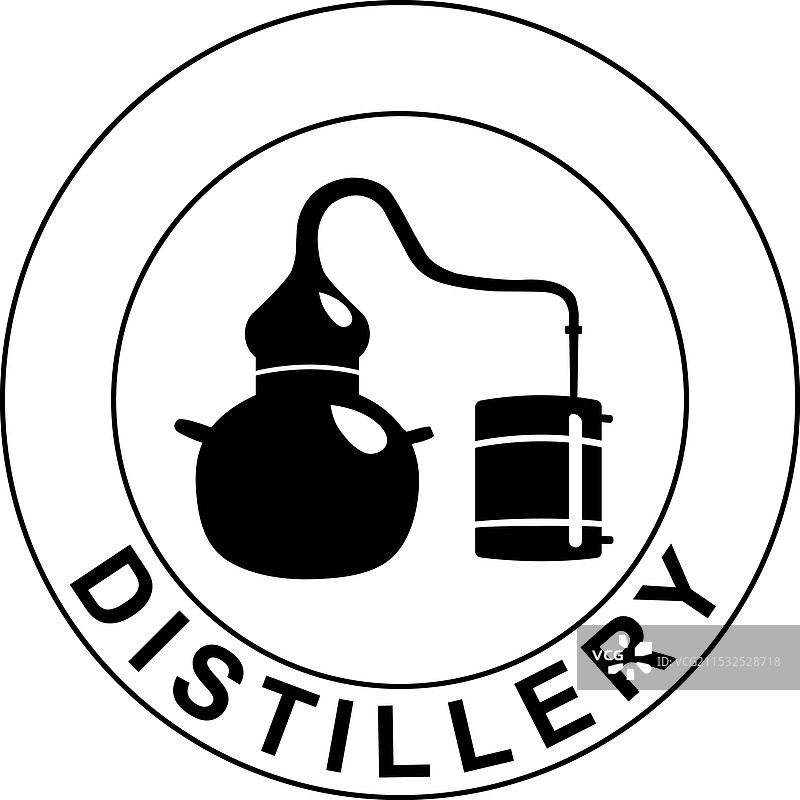 酿酒厂蜡印的素描图片素材