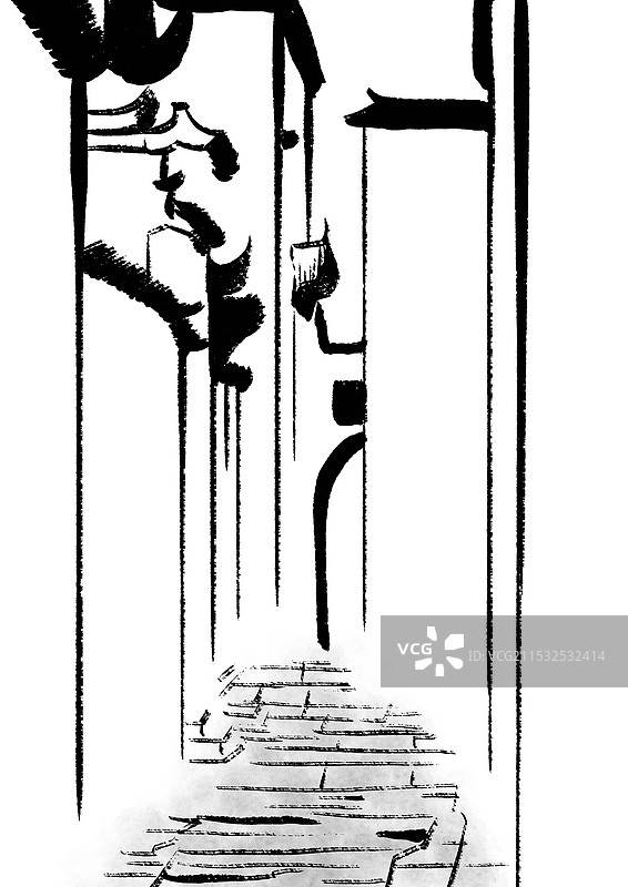 苏式建筑极简风图片素材