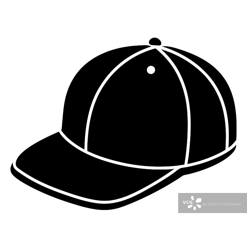 鸭舌帽轮廓图标图片素材