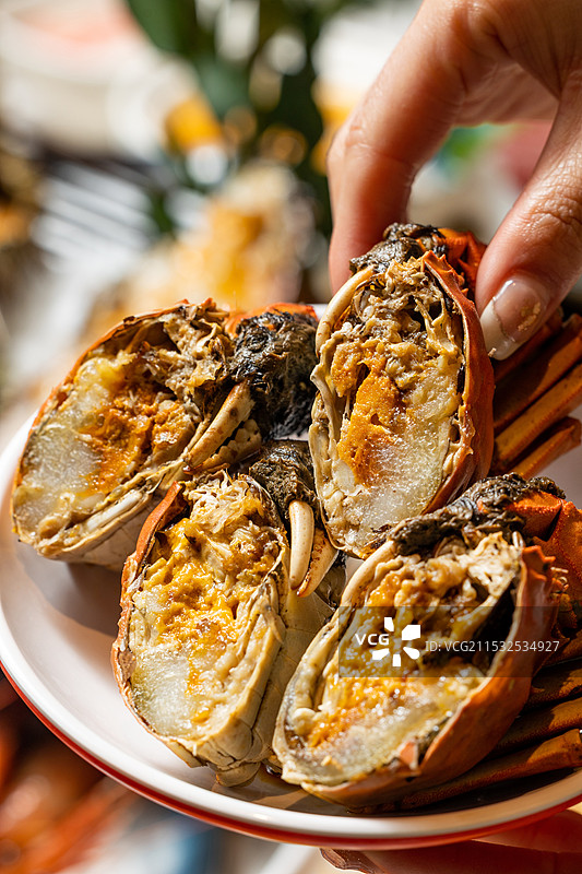 大闸蟹蟹黄蟹膏螃蟹蟹粉自助图片素材