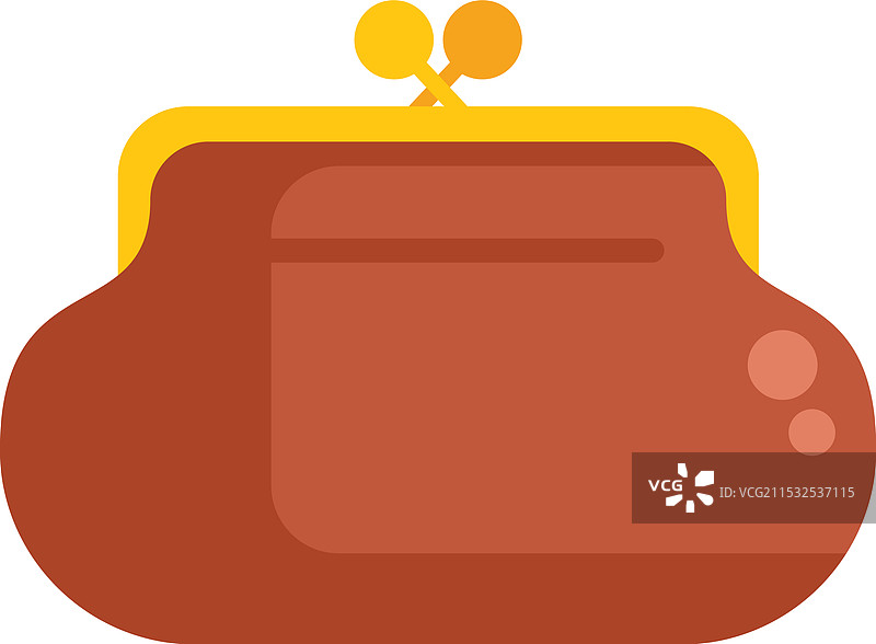 棕色复古手提包的扣子紧紧关闭着图片素材