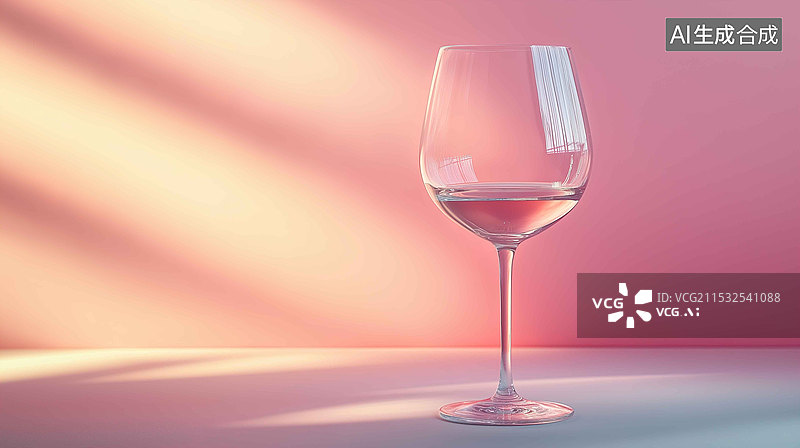 【AI数字艺术】酒杯和渐变背景图片素材