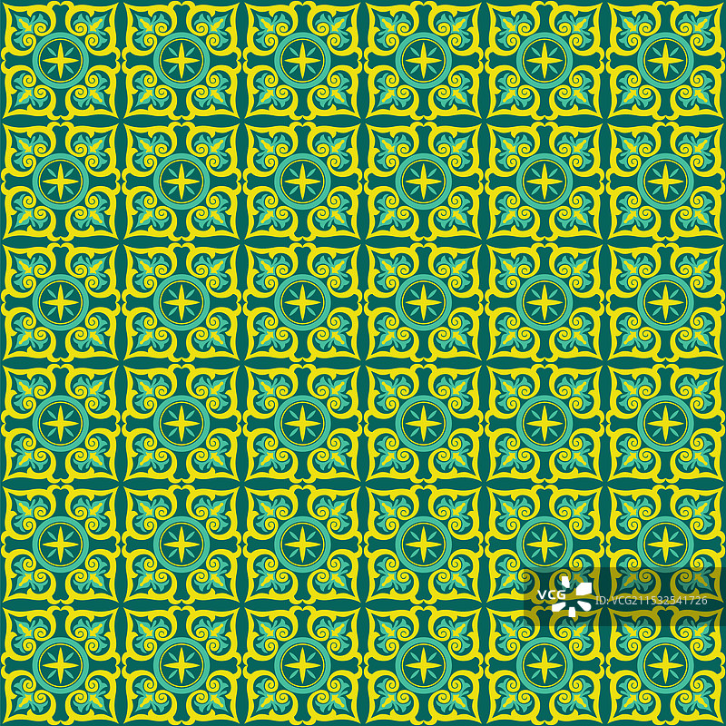 塔拉维拉图案的葡萄牙土耳其瓷砖图片素材
