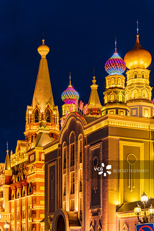 满洲里套娃酒店俄式风格建筑图片素材