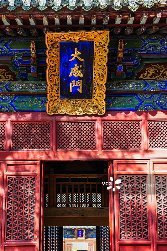 山西古建筑 太原文庙大成门图片素材