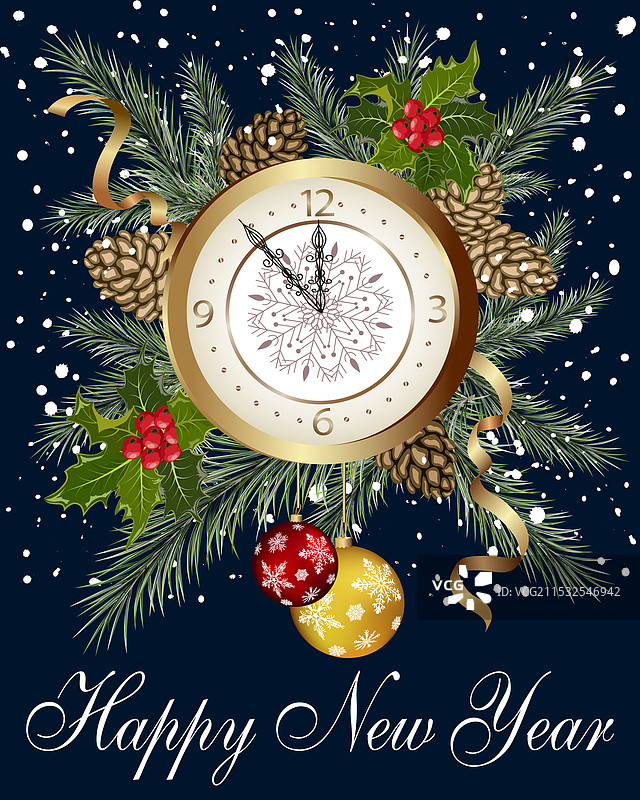 迎接新年的钟声图片素材