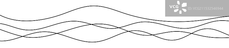 细长的弯曲波浪线图片素材