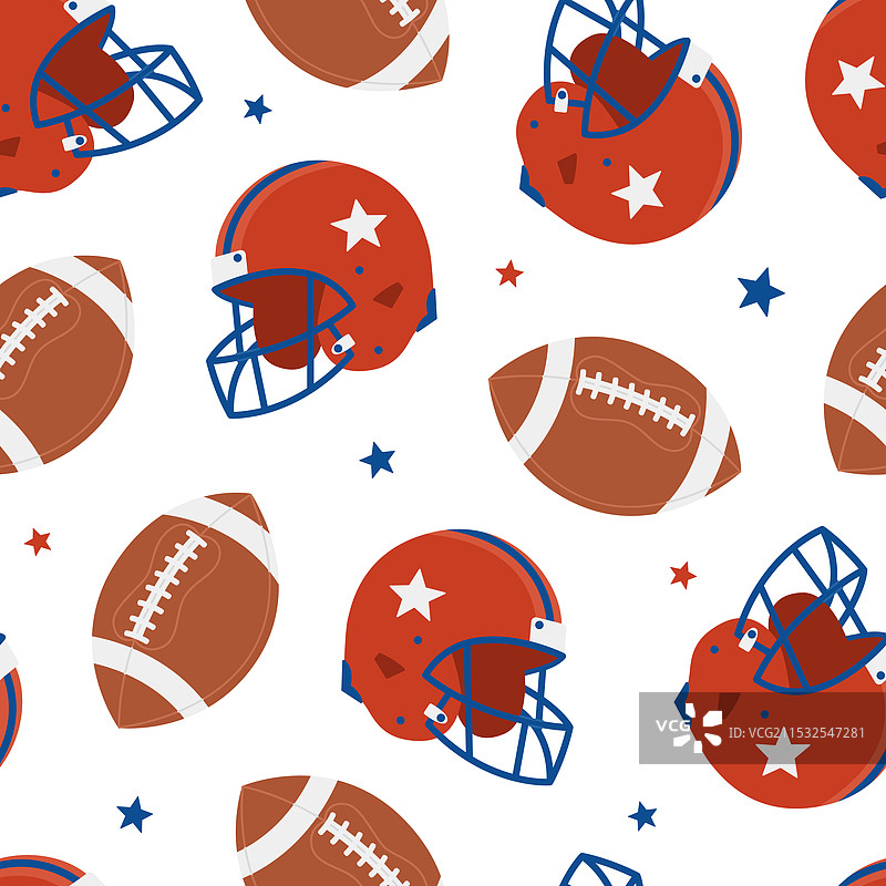 美式足球头盔的无缝图案图片素材