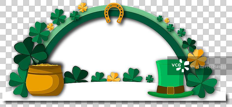 纸质风格的美丽形状横幅图片素材