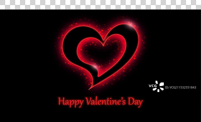 闪亮的心形情人节装饰图片素材