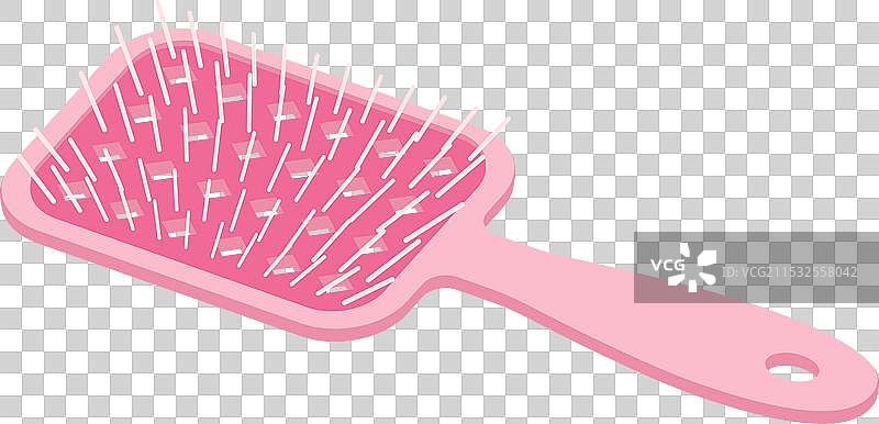粉色梳子用于梳理和解开头发图片素材
