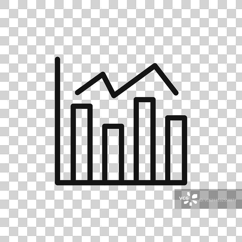 财务图表直方图图标集图片素材